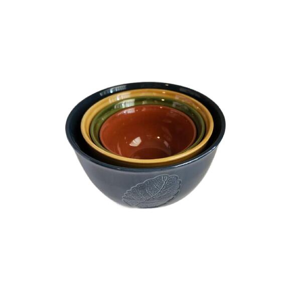 Leaf Design Nesting Bowls by Lillian Vernon, Set of 4 - Picture 8 of 10